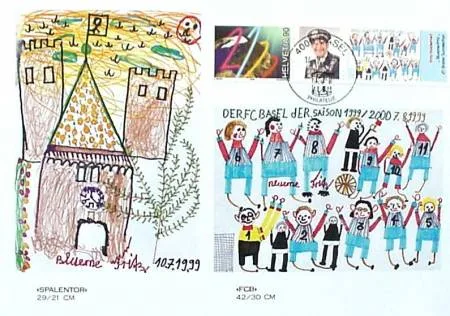 Einzelbriefmarke auf Postkarte gestempelt